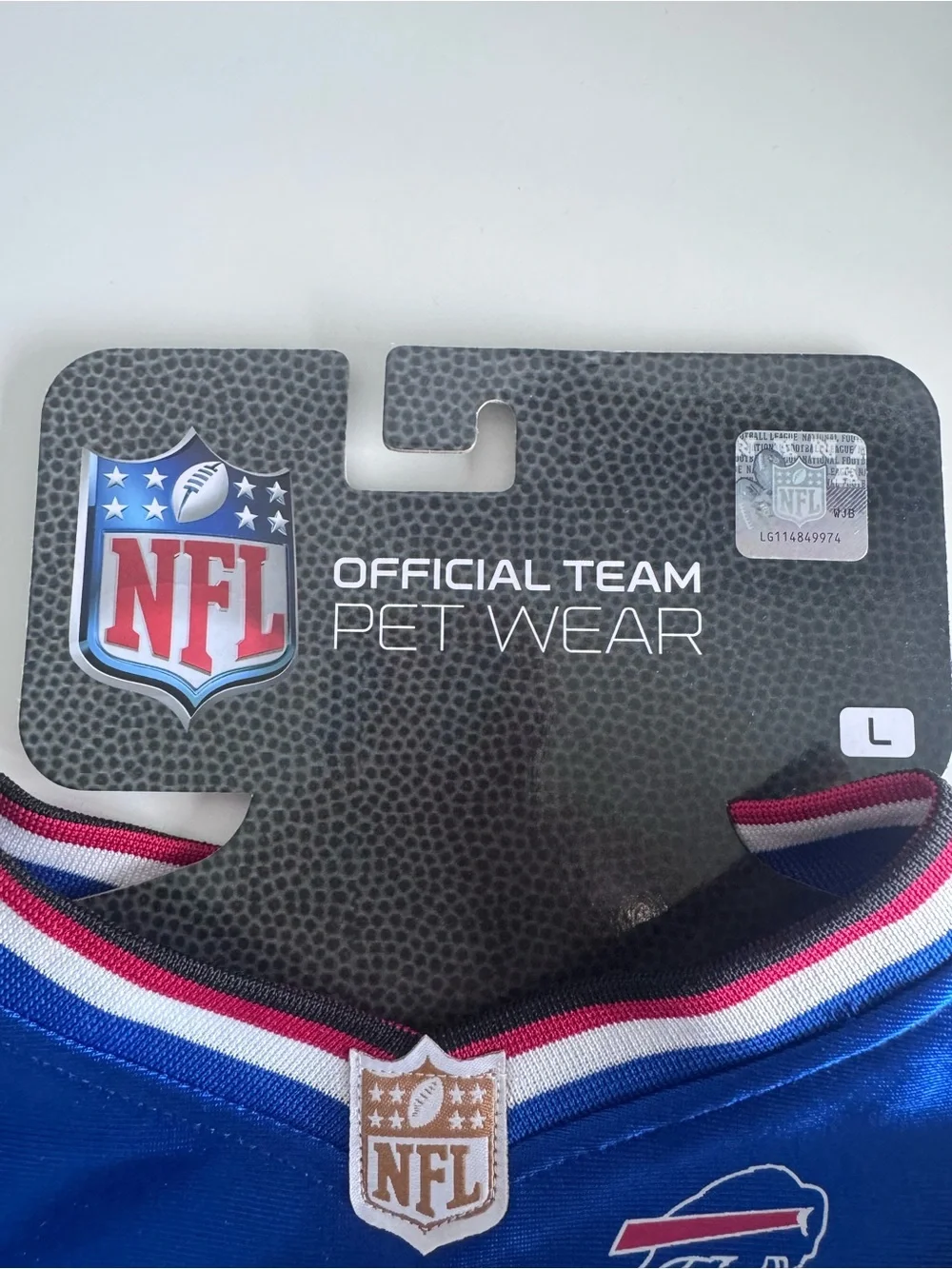 NFL Buffalo Royal Blue Puppy / Dog Jersey with White & Red Accents